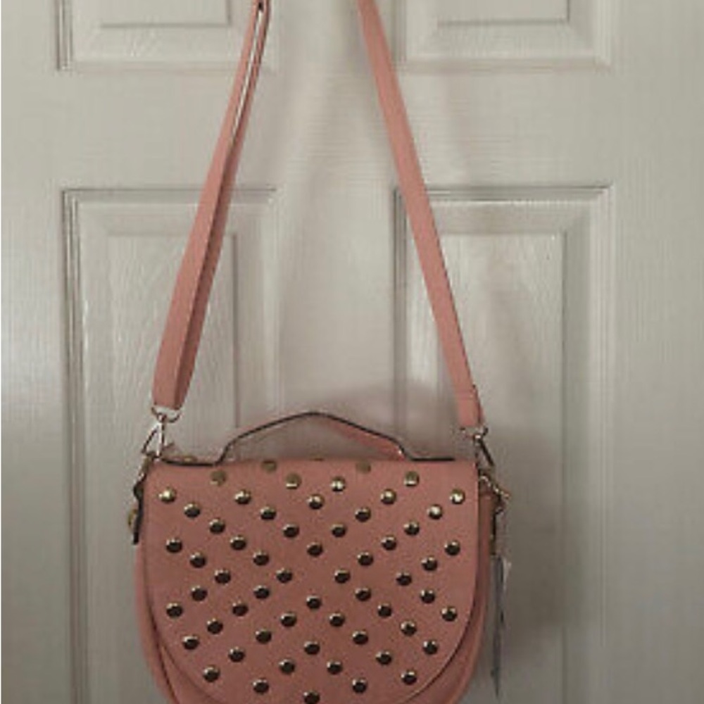 Envy Blush Studded Crossbody Handbag